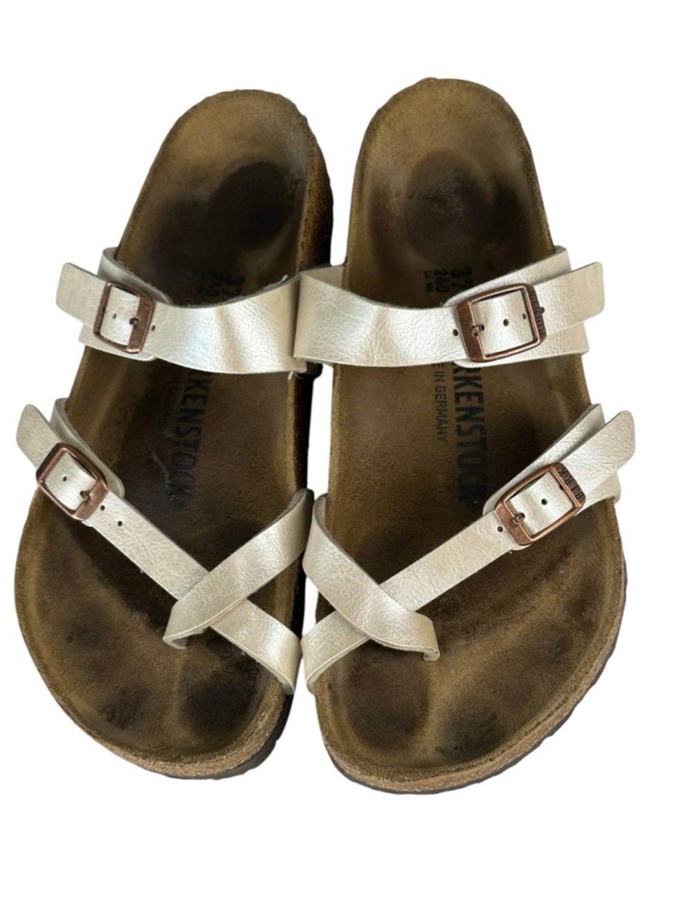 Women's Birkenstock MayariBirko-Flor "Graceful Pearl White" Sz. 37 6.5-7 - Picture 4 of 7